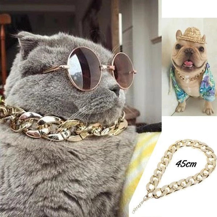 Cuban Chain Link Pet Collars - thepetvision.com
