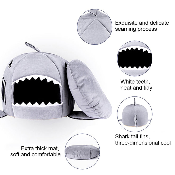 Cat Mat Shark Shape House - thepetvision.com